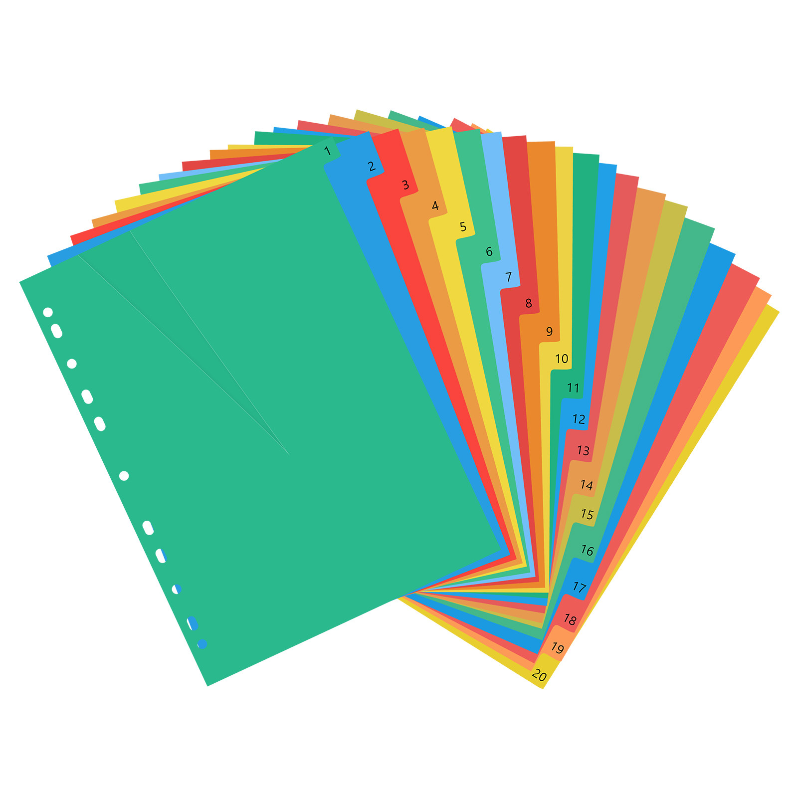 20 Pages A4 Size Color Coded P - Tab Divider A4 评论和价格